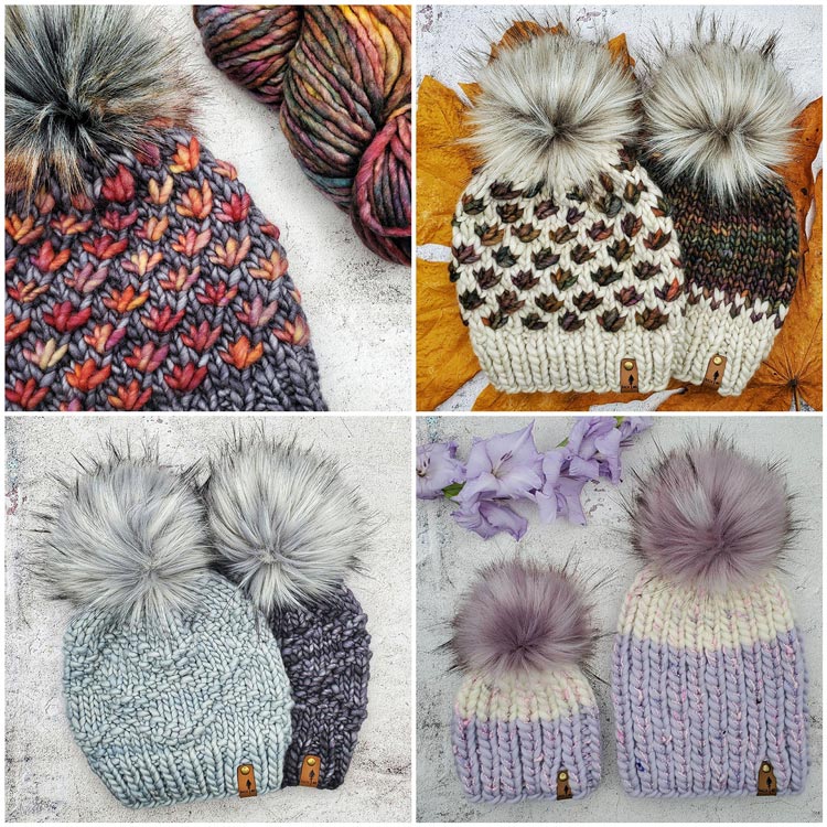 toques with pom poms made locally on vancouver island, christmas gift ideas