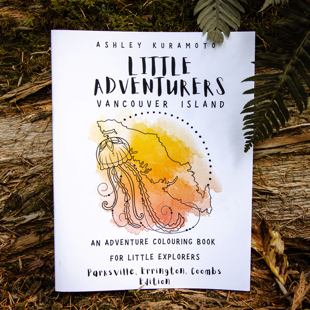 Little Adventurers book for Parksville, Errington, and Coombs. Vancouver Island Adventure and colouring book for kids