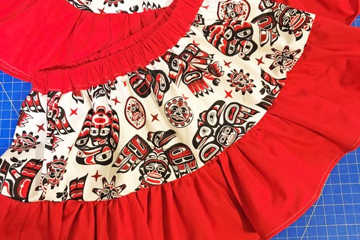 Native print skirt