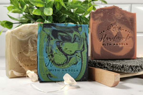 variety of small batch soaps made on the West Coast of Canada by Handmade with Angela